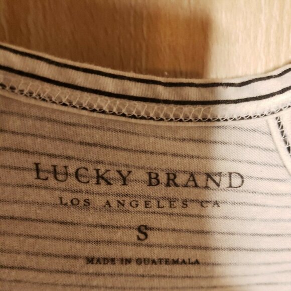 Lucky Brand Womens Short Sleeve Striped Floral Tee - Picture 5 of 7